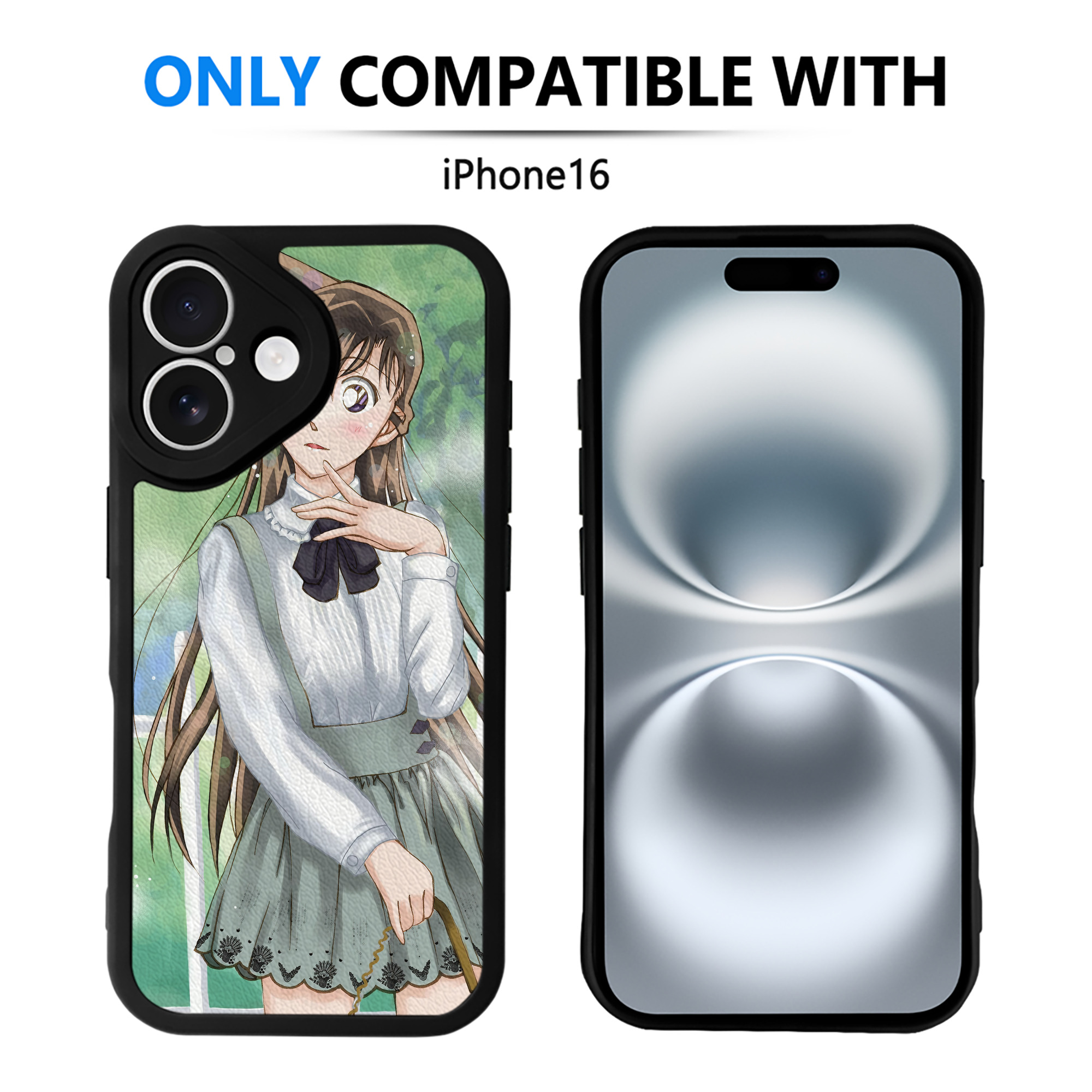 （画像用） 名探偵コナン Detective Conan 【iPhone 16シリーズ対応】シリコンスマホケース（レザー調） 材質：シリコン
